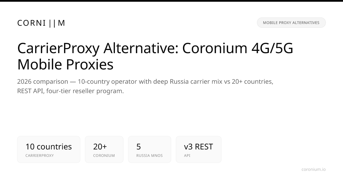 CarrierProxy Alternative: ProxyStyler 4G/5G Mobile Proxies