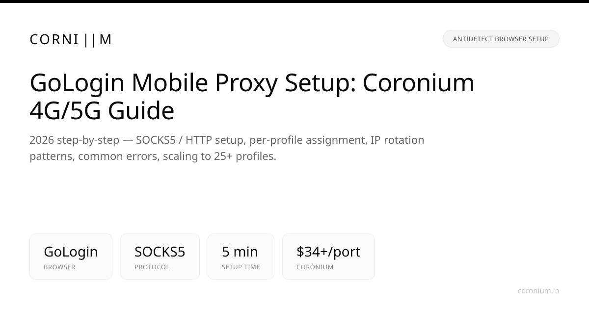GoLogin Mobile Proxy Setup: ProxyStyler 4G/5G Integration Guide