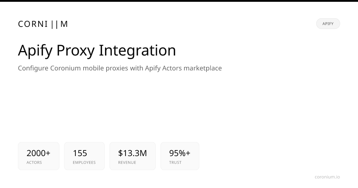 Apify Proxy Integration with Mobile IPs (2026 Guide)